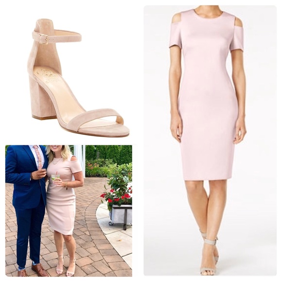 blush calvin klein dress